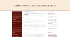 Desktop Screenshot of missingwomeninquiry.ca
