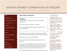 Tablet Screenshot of missingwomeninquiry.ca